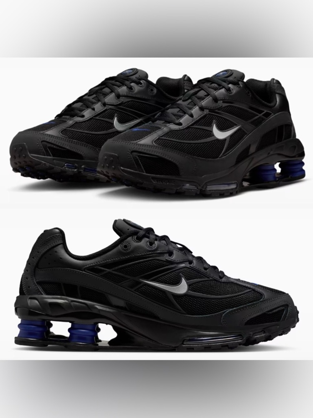 Nike Shox 🔥 Ride 2 Black Metallic Silver Deep Royal Blue IM5999-010 Size 10.5
